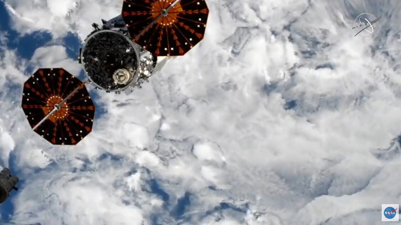 Northrop Grumman’s Cygnus spacecraft leaving the space station, will test new technology before destruction