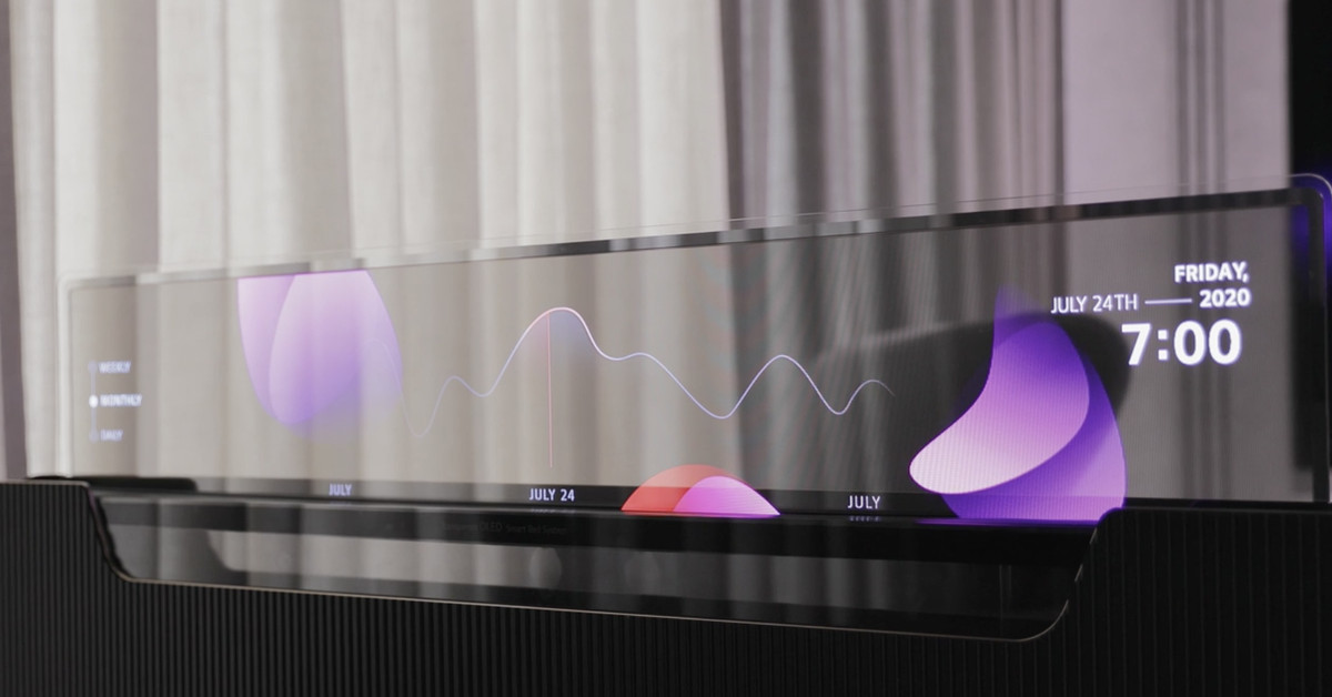 LG imagines a bed with an OLED TV that can be seen through the vision

