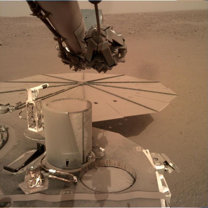 Insight Mars Lander NASA Dust solar panels
