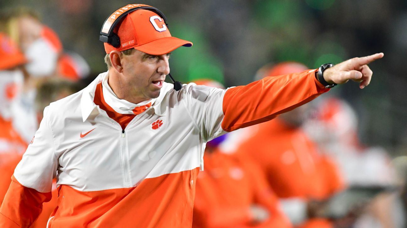 Clemson coach Dabo Sweeney says he has no regrets about Ohio State’s ranking at number 11.